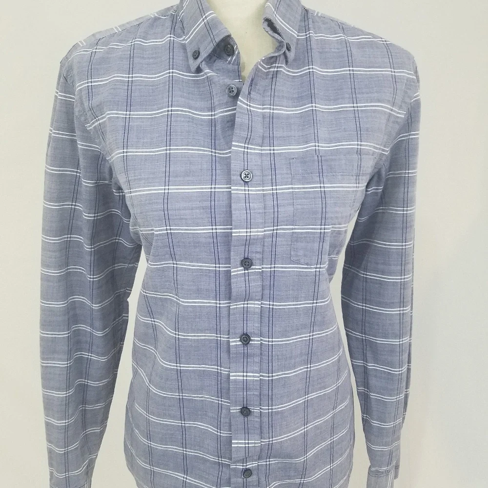 Plaid Banana Republic button front dress shirt